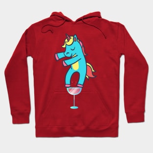 The Winecorn - unicorn with wine Hoodie